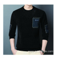 Men's Heavy Knit Patchwork Sweater